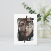 ハリー・ポッターシリーズのコラージュ10 ポストカード (スタンド正面)