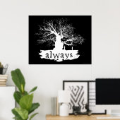 ハリー・ポッターシリーズの綴り|の常に引用文のシルエット ポスター (ホームオフィス)