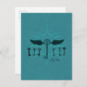 ハリー・ポッターシリーズの綴り|の飛行の鍵 ポストカード (正面/裏面)