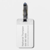 ハリー・ポッターシリーズの綴り|ハリーの細い棒のインフォグラフィック ラゲッジタグ (裏面縦)