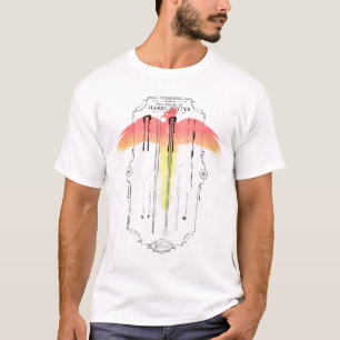 ハリー・ポッターシリーズの綴り ハリーの細い棒のインフォグラフィック Tシャツ