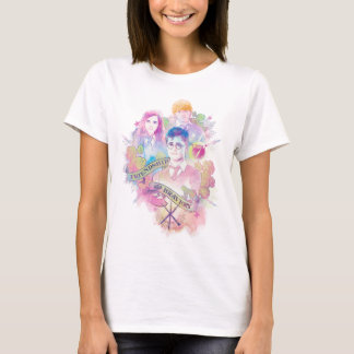 ハリー・ポッターシリーズの綴り|ハリー、Hermione、及びRon Waterc Tシャツ