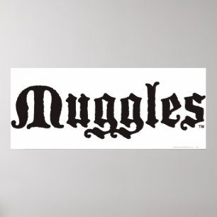 ハリー・ポッターシリーズの綴り  Muggles ポスター