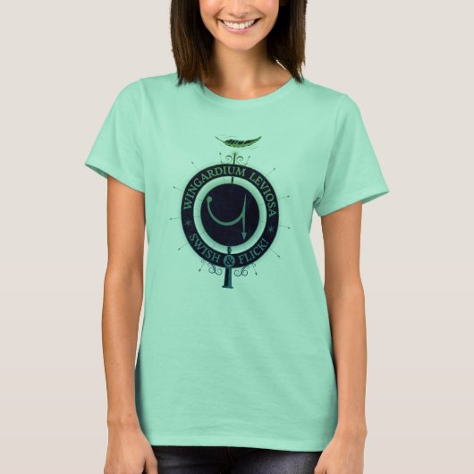 ハリー・ポッターシリーズの綴り| Wingardium Leviosaのグラフィック Tシャツ (正面)