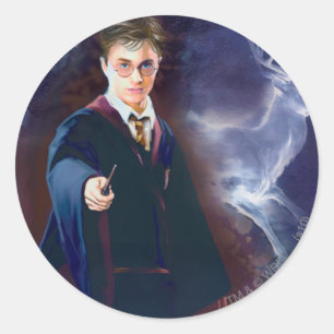 ハリー・ポッターシリーズの雄鹿Patronus ラウンドシール
