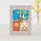 ハリー・ポッターシリーズの™ %PIPE%の漫画HOGWARTS™の家 カード (黄色い花)