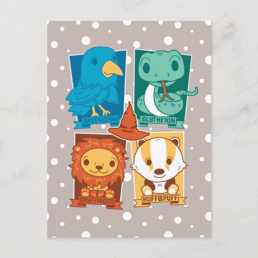 ハリー・ポッターシリーズの™ %PIPE%の漫画HOGWARTS™の家 ポストカード (正面)