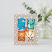 ハリー・ポッターシリーズの™ %PIPE%の漫画HOGWARTS™の家 ポストカード (スタンド正面)