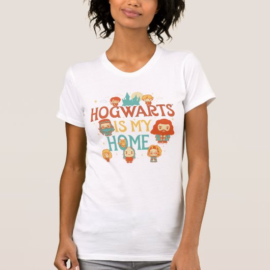 ハリー・ポッターシリーズの™ %PIPE% HOGWARTS™は私の家です Tシャツ (正面)