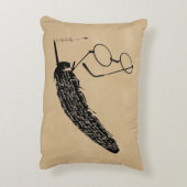 ハリー・ポッターシリーズ|のガラスおよびクイル アクセントクッション (裏面(縦))