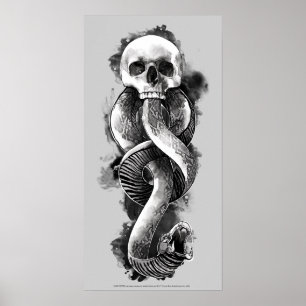 ハリー・ポッターシリーズ の暗い印の水彩画 ポスター