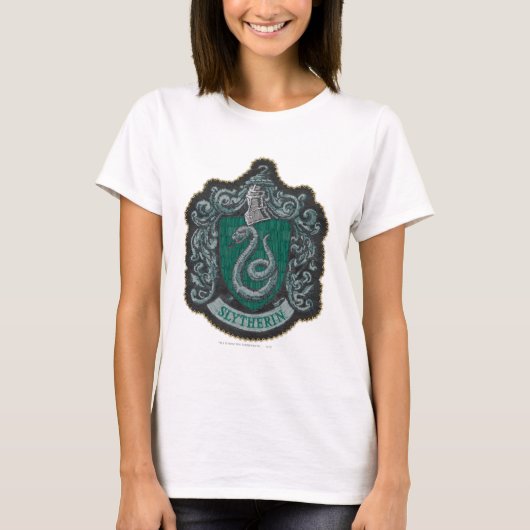 ハリー・ポッターシリーズ|レトロの強大なSlytherinの頂上 Tシャツ (正面)