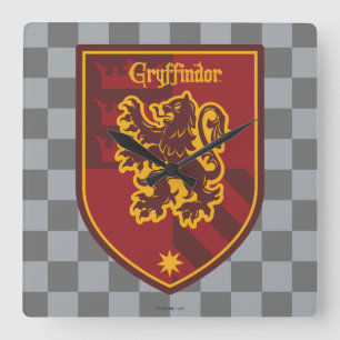 ハリー・ポッターシリーズ  Gryffindorの家のプライドの頂上 スクエア壁時計