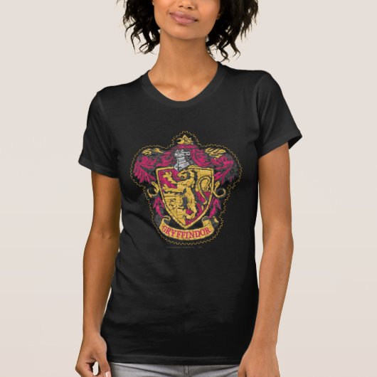 ハリー・ポッターシリーズ| Gryffindorの家の頂上 Tシャツ (正面)