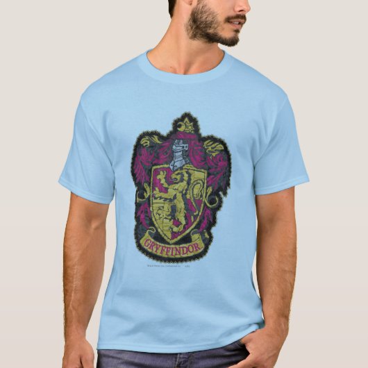 ハリー・ポッターシリーズ| Gryffindorの家の頂上 Tシャツ (正面)
