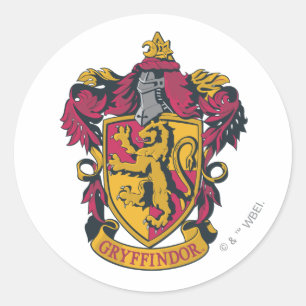 ハリー・ポッターシリーズ  Gryffindorの頂上の金ゴールドおよび赤 ラウンドシール