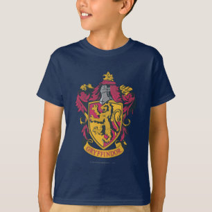 ハリー・ポッターシリーズ  Gryffindorの頂上の金ゴールドおよび赤 Tシャツ