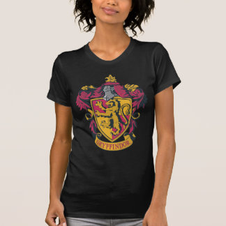 ハリー・ポッターシリーズ| Gryffindorの頂上の金ゴールドおよび赤 Tシャツ
