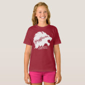 ハリー・ポッターシリーズ| GRYFFINDOR™のシルエットのタイポグラフィ Tシャツ (正面フル)