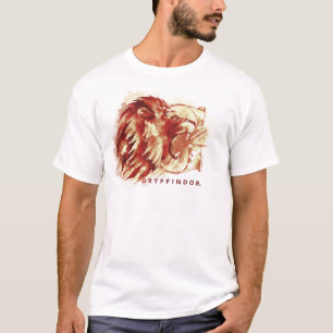 ハリー・ポッターシリーズ  GRYFFINDOR™のライオンの水彩画 Tシャツ