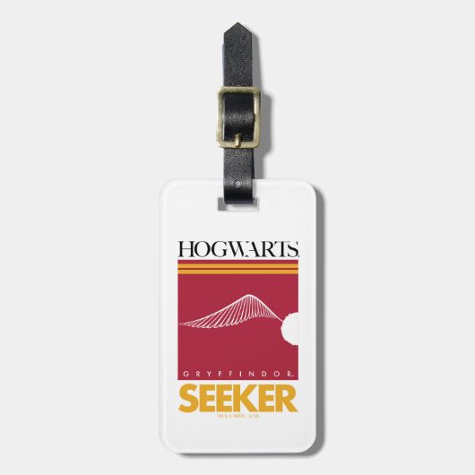 ハリー・ポッターシリーズ| GRYFFINDOR™の家のQuidditchのシーカー ラゲッジタグ (正面縦)
