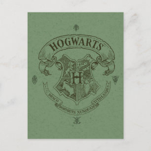 ハリー・ポッターシリーズ  Hogwartsの旗の頂上 ポストカード