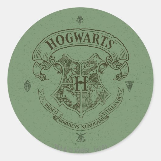 ハリー・ポッターシリーズ| Hogwartsの旗の頂上 ラウンドシール (正面)