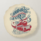 ハリー・ポッターシリーズ| Hogwartsの明白なタイポグラフィ ラウンドクッション (裏面)