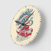 ハリー・ポッターシリーズ| Hogwartsの明白なタイポグラフィ ラウンド壁時計 (傾斜)