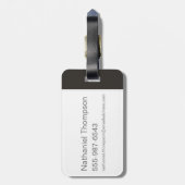 ハリー・ポッターシリーズ| HOGWARTS™の城のタイポグラフィ ラゲッジタグ (裏面縦)