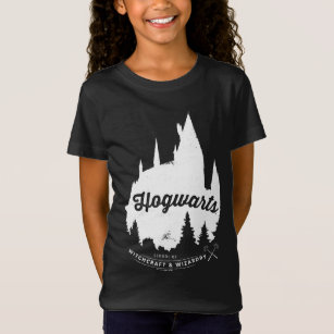 ハリー・ポッターシリーズ  HOGWARTS™の城のタイポグラフィ Tシャツ