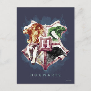 ハリー・ポッターシリーズ  HOGWARTS™の頂上の水彩画 ポストカード