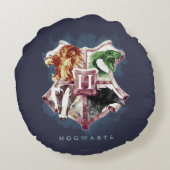 ハリー・ポッターシリーズ| HOGWARTS™の頂上の水彩画 ラウンドクッション (裏面)