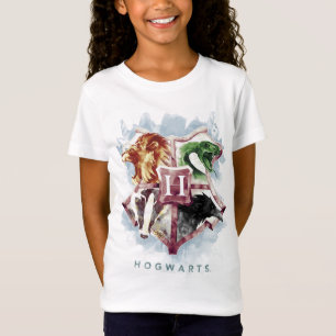 ハリー・ポッターシリーズ  HOGWARTS™の頂上の水彩画 Tシャツ