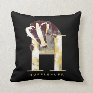ハリー・ポッターシリーズ HUFFLEPUFF™のアナグマの水彩画 クッション