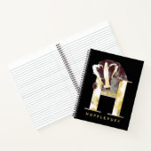 ハリー・ポッターシリーズ| HUFFLEPUFF™のアナグマの水彩画 ノートブック (内部)