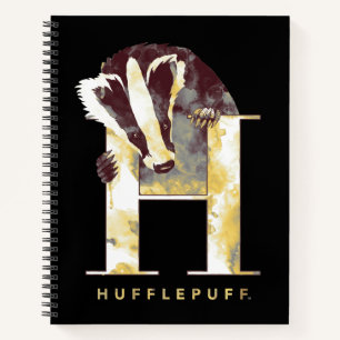ハリー・ポッターシリーズ  HUFFLEPUFF™のアナグマの水彩画 ノートブック