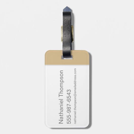 ハリー・ポッターシリーズ| HUFFLEPUFF™のシルエットのタイポグラフィ ラゲッジタグ (裏面縦)