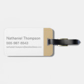 ハリー・ポッターシリーズ| HUFFLEPUFF™のシルエットのタイポグラフィ ラゲッジタグ (裏面横)