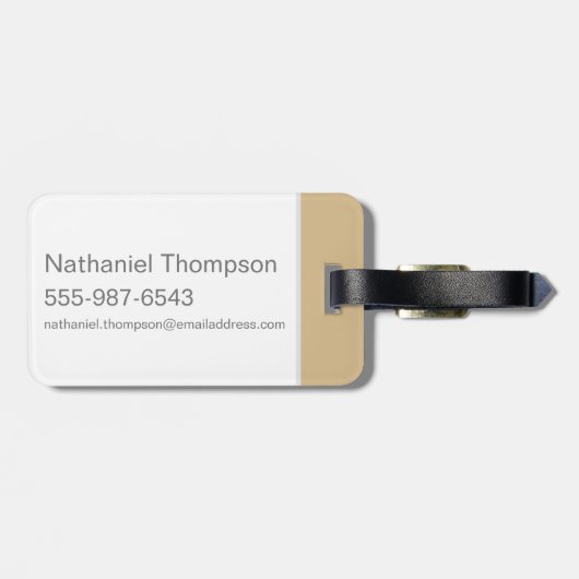 ハリー・ポッターシリーズ| HUFFLEPUFF™のシルエットのタイポグラフィ ラゲッジタグ (裏面横)