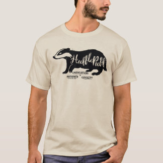 ハリー・ポッターシリーズ| HUFFLEPUFF™のシルエットのタイポグラフィ Tシャツ