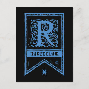 ハリー・ポッターシリーズ  Ravenclawのモノグラムの旗 ポストカード