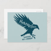 ハリー・ポッターシリーズ| RAVENCLAW™のシルエットのタイポグラフィ ポストカード (正面/裏面)