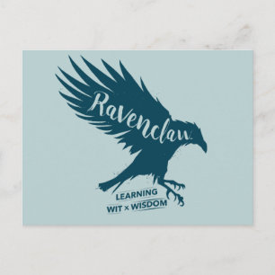 ハリー・ポッターシリーズ  RAVENCLAW™のシルエットのタイポグラフィ ポストカード