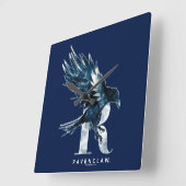 ハリー・ポッターシリーズ| RAVENCLAW™のワタリガラスの水彩画 スクエア壁時計 (傾斜)
