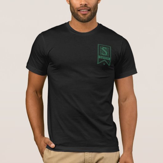 ハリー・ポッターシリーズ| Slytherinのモノグラムの旗 Tシャツ (正面)
