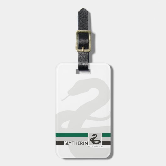 ハリー・ポッターシリーズ| Slytherinの家のプライドのグラフィック ラゲッジタグ (正面縦)