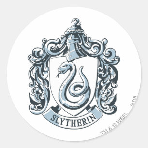 ハリー・ポッターシリーズ Slytherinの頂上-淡青色 ラウンドシール