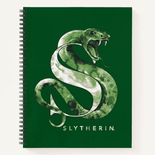 ハリー・ポッターシリーズ| SLYTHERIN™のヘビの水彩画 ノートブック (正面)