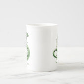 ハリー・ポッターシリーズ| SLYTHERIN™のヘビの水彩画 ボーンチャイナマグカップ (正面)